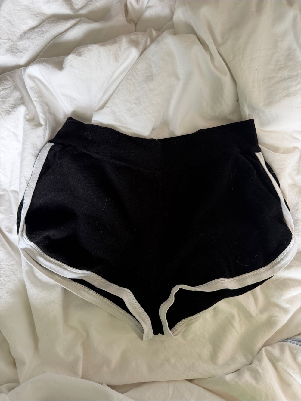 Fendi black knit mini shorts